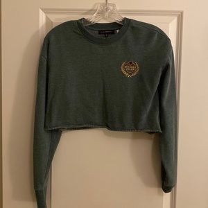 L.A. Hearts Green Beverly Hills Long Sleeve Crop Top